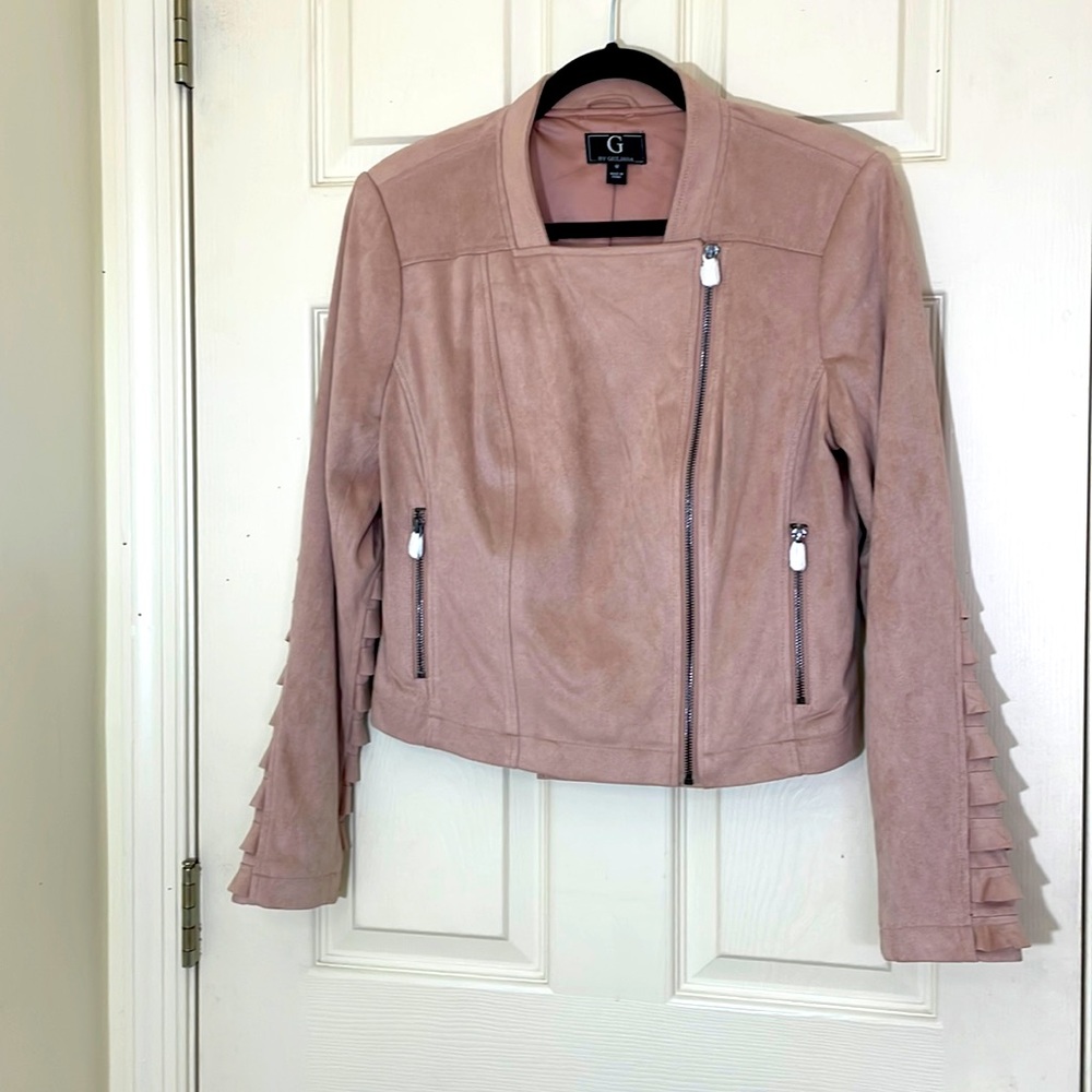 SUMMER SALE 🔥🔥 New Beige Cute Faux Suede Jacket Size 12